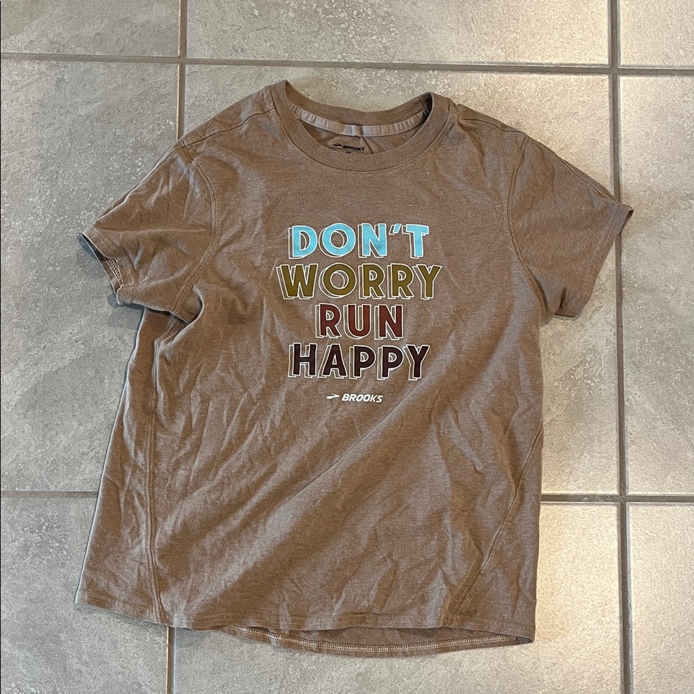 Brooks Kids Brown Tee - Motivational Graphic